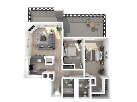 Villaggio on Yarrow Bay Apartments Naples Renovated Floor Plan